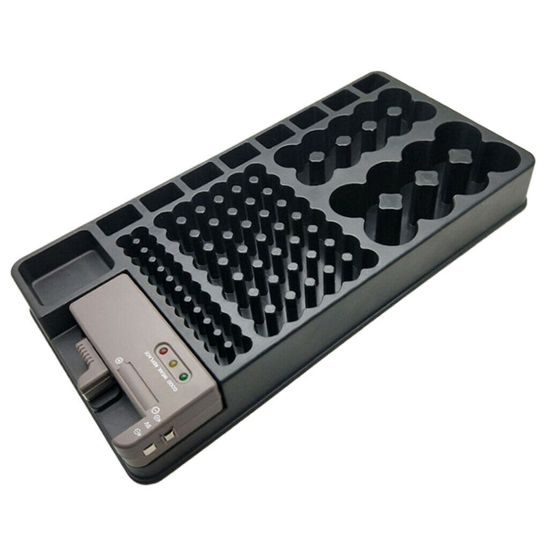 100 Battery Caddy Storage Plastic Holder Rack Organizer  AAA AA D C 9V