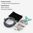 Universal Motorcycle Cnc Aluminum Engine Oil Cooler Cooling Radiator Kit Fo
