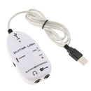 USB Guitar Link Cable Audio Adapter Connector for Instruments Recording