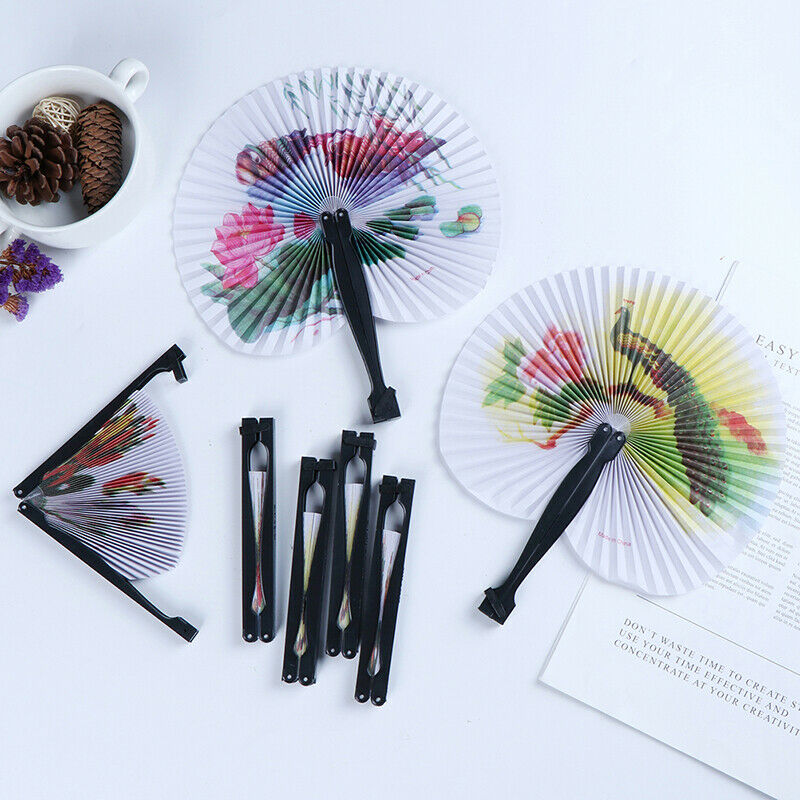 Summer Handheld Fan Chinese Folding Hand Fan Printed Paper Decorative gift ME