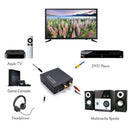 Digital Coaxial Optical to Analog RCA L/R Audio Converter Adapter with Aux 3.5mm
