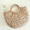 Women Bag Korean Foreign of Corn Skin The Semicircle Art Beach Bag Travel P N2G7