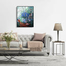 DIY Digital Canvas Blue Garden Oil Picture By Number Kits Art Modern Decor