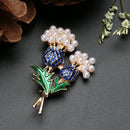Alloy Drop Glazed Pearls Pineapple Tree Brooch Alloy Exquisite Brooch