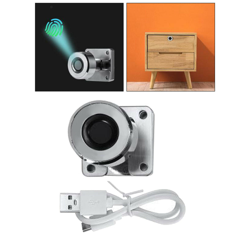 Fingerprint Drawer Lock Zinc Alloy Smart Home Office Cabinet Drawers Touchscreen