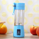 380ml USB Rechargeable Juice Machine Blender Mixer Portable Juicer (Blue) A