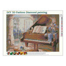 Piano DIY Full Drill Round Diamond Painting Embroidery Kits Cross Stitch