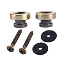 Set Of 6 Pcs Guitar End Pin Strap Buttons Locks Mounting Screws For Musical