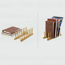 6 Grids Kitchen Dish Storage Tray Shelf Bamboo Holder Plate Bracket Drainer