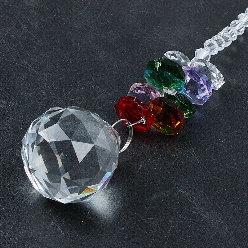 24Cm Chandelier Crystals Ball Prism Pendant Rainbow Maker Chakra Cascade Su