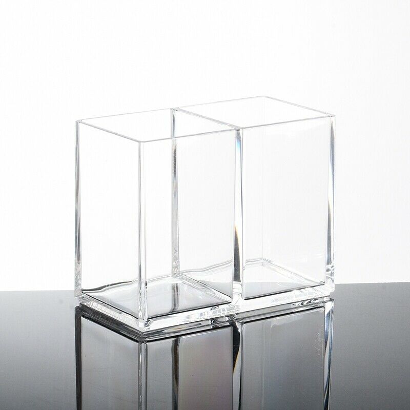 Clear Acrylic Makeup Brush Holder Pen Pencil Cup Holder Cosmetic Storage Ca L6O7