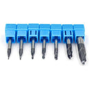 7Pcs Radius Ball Nose 2 Flutes Shank Spiral Deep Slotting Router Bits for C