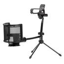 Folding Microphone Tripod Bracket Desktop Mic Holder with Blowout Preventer
