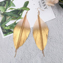 Fashion Jewelry Fuorescent Double Color Exotic Dangle Eardrop Earring Long