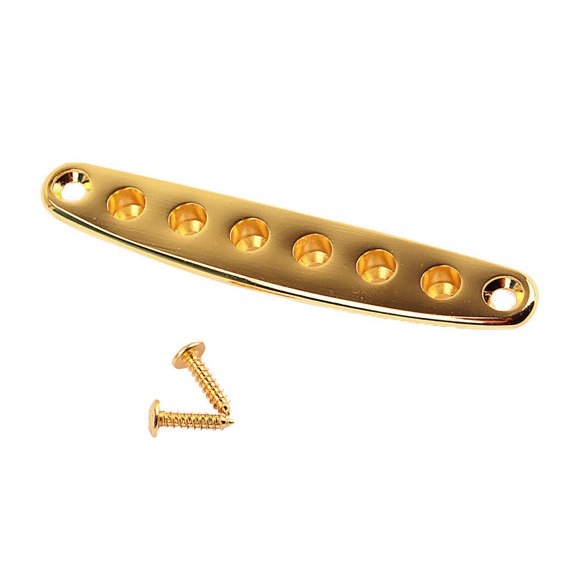 1 Set Guitar String Mounting Ferrules Bushings w/ Screws Golden Guitar Parts