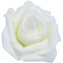 50x Foam Roses Artificial Flower Wedding Bride Bouquet Party Decor DIY Milk D2C4