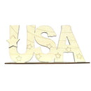 Wooden American Independence Day DIY English Alphabet Home Decoration Craft