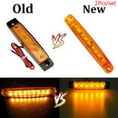 2x Amber 9 LED Truck Side Marker Light Clearance for Car Lorry Bus Waterproo Hn
