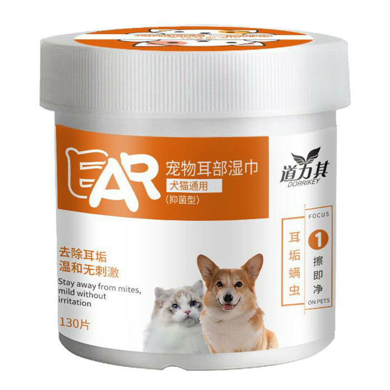 Professional Grooming Pads Pet Wipes and 60ml Ear Drops for Dog Cat Ear Care