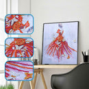 5D DIY Special Shaped Diamond Painting Dress Girl Cross Stitch Embroidery