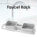 Adjustable Faucet Rack Kitchen Bathroom Drain Holders Soap Dishcloth Shelf