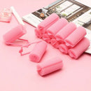 12Pcs dark pink Hair Styling Soft Foam Sponge Rollers Curlers Hairdressing  L8B6