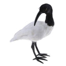 Artificial Black Crested Ibis Bird Realistic Home Garden Table Decoration