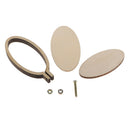 DIY Mini Oval Embroidery Frame Hoops Hand Cross Stitching Wooden Craft Tool