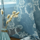 Embroidery Semi Sheer Curtains Rod Pocket 1m W X 2.5m L