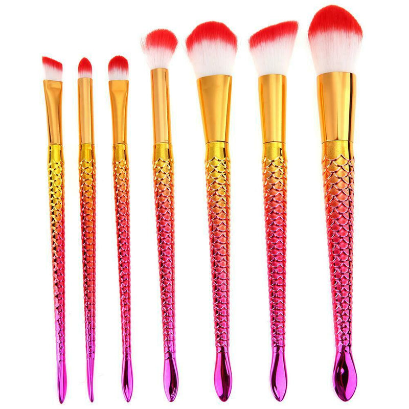 7pcs Makeup Foundation Eyebrow Eyeliner Blush Cosmetic Concealer Brushes A