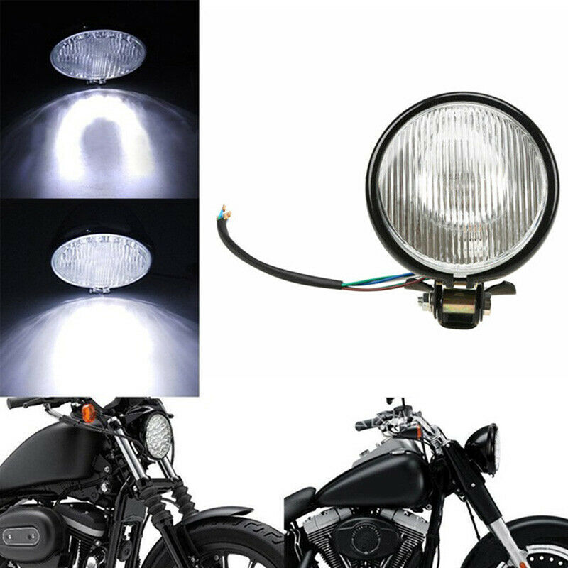 5Inch Motorcycle Retro Round LED Headlight Hi/Lo Beam For Suzuki Kawasaki BX