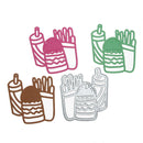 Cutting Die Decor Carbon Steel Hamburger French Fries Craft Embossing