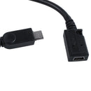 Mini 5 pin female adapter, black Micro-USB 5 pin male