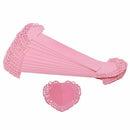50pcs Round Ring Napkin Heart Paper Decoration Table for Wedding - Pink