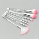 New 7Pcs Glitter Liquid Handle Makeup Brush Set Foundation Blending Power E L2M6