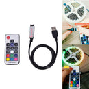 USB Led Strip Lights RGB USB IR RF Remote Controller With 17 Key Remote-WireleOZ