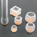 30Pcs Round Bottom Lotus Opening Silicone Wood Floor Protectors Chair Leg Caps