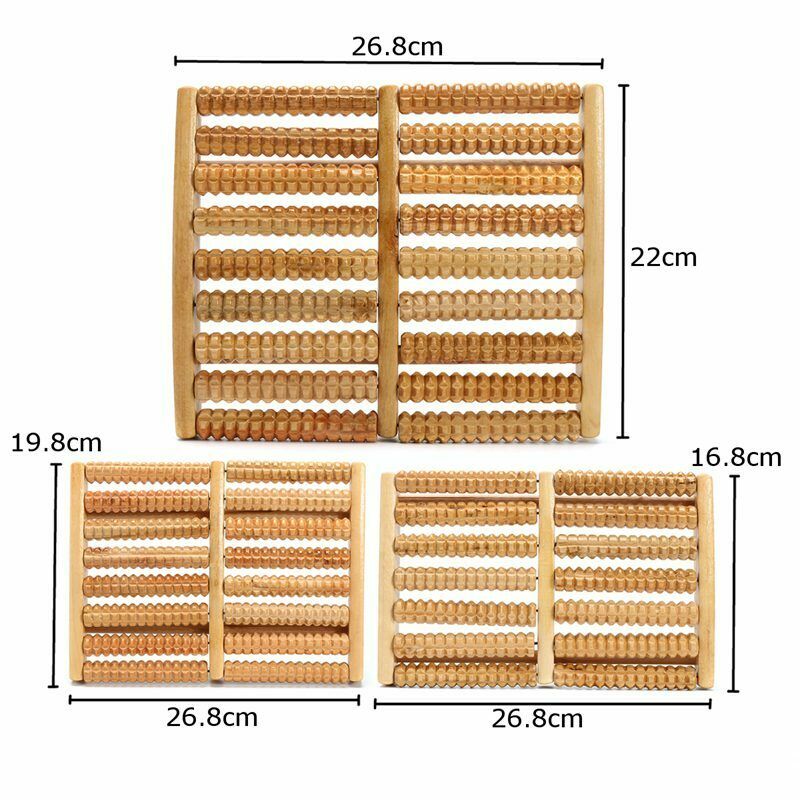 Wooden Foot Roller Wood Care Massage Reflexology Relax Relief Massage, 8 Ro T6P9