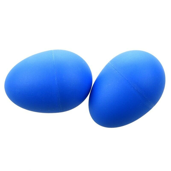 1 Pair Plastic Percussion Musical Egg Maracas Shakers blue D9R4