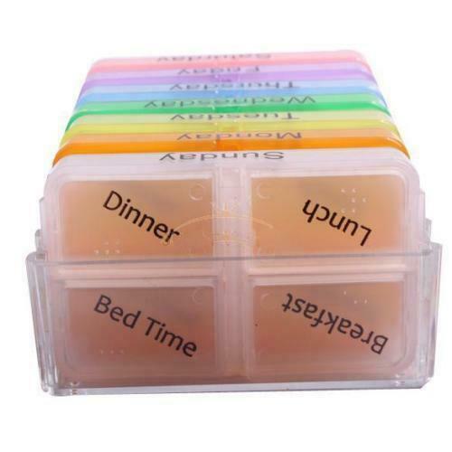 Portable Medicine Weekly Storage Pill 7 Day Tablet Sorter Box Container Case