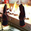 1X(300-500 Centigrade Extreme Heat Resistant Bbq Gloves - Lining Cotton - F