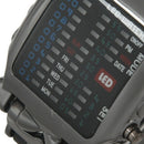 Unisex BINARY LED watch digital day stained sports trend watch gun color N2I1