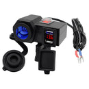 CS-588C1 Motorcycle USB Charger Cigarette Lighter Socket w/Switch Voltmeter