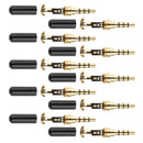 10X 3.5mm Male Stereo Audio AUX Adapter Plug Jack Adapter Repair for Earphone