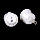 10Pcs 16mm White Round Boat Rocker Switches Mini 2Pin ON-OFF Switches 3A/250V MO