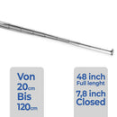 Car 120cm 10 Section FM Radio Audio Telescopic Antenna Replacement F Connector