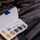 63 psc Sets Snap Fasteners Kit 12mm Metal Snap Buttons Press Studs with 2 P M6K7