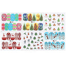 2020 Christmas Nail Art Stickers Water Decals Transfers Snowflakes 48pcs/set