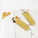4 pcs/Lot Metal bookmarks for books Cute cat bookmark clip Stationery Offic X1F6