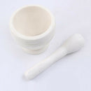 White Garlic Press Ginger Herbs Pepper Spice Pounder Mortar Pestle Kitchen